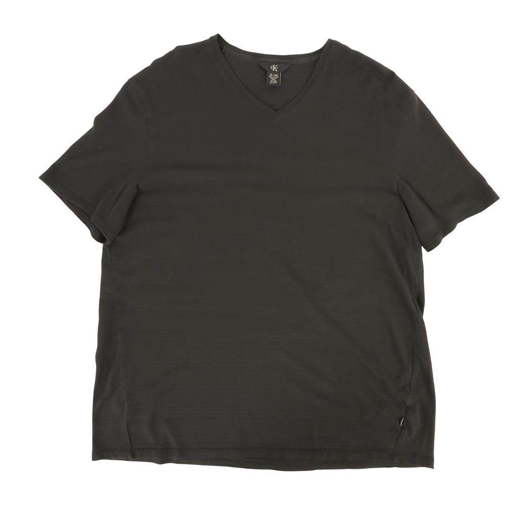 Calvin Klein Jeans V-Neck T-Shirt Black 100% Cotton - XL